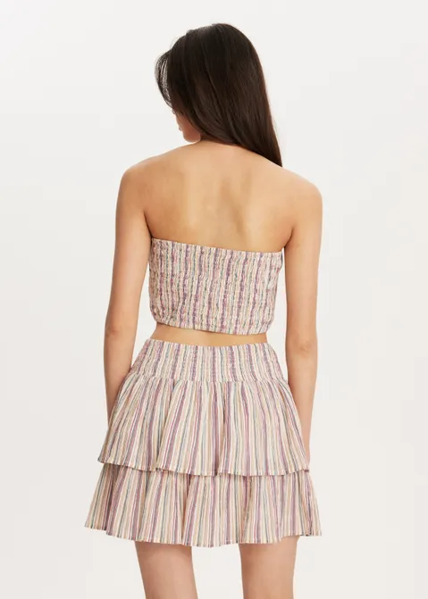 Bandeau top met strepen assorti (ASSOR)