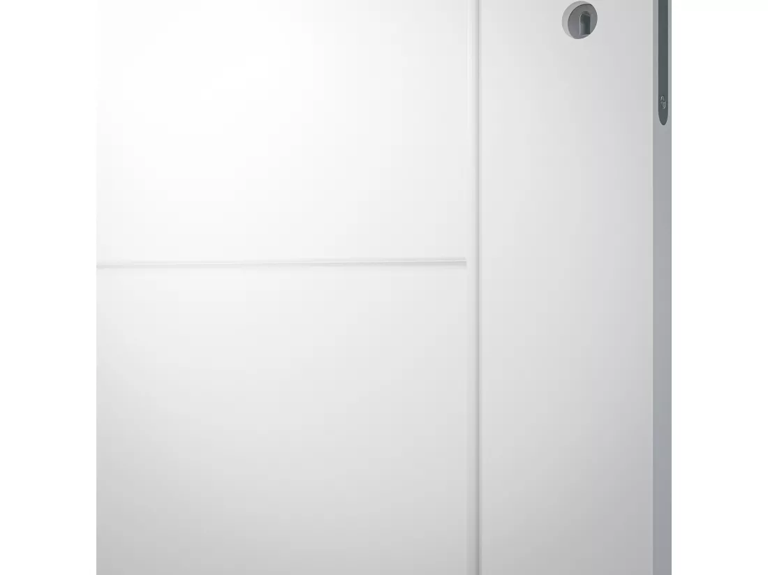 Bloc-Porte Blanc Laqué Damier H. 204 x l. 73 cm - Poussant Gauche