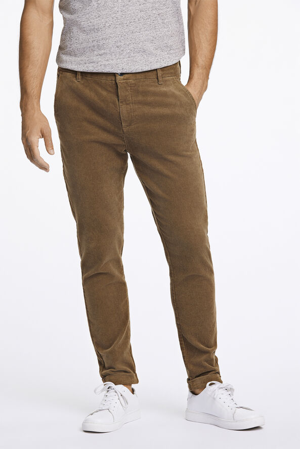 Lindbergh Cropped corduroy pants Sand