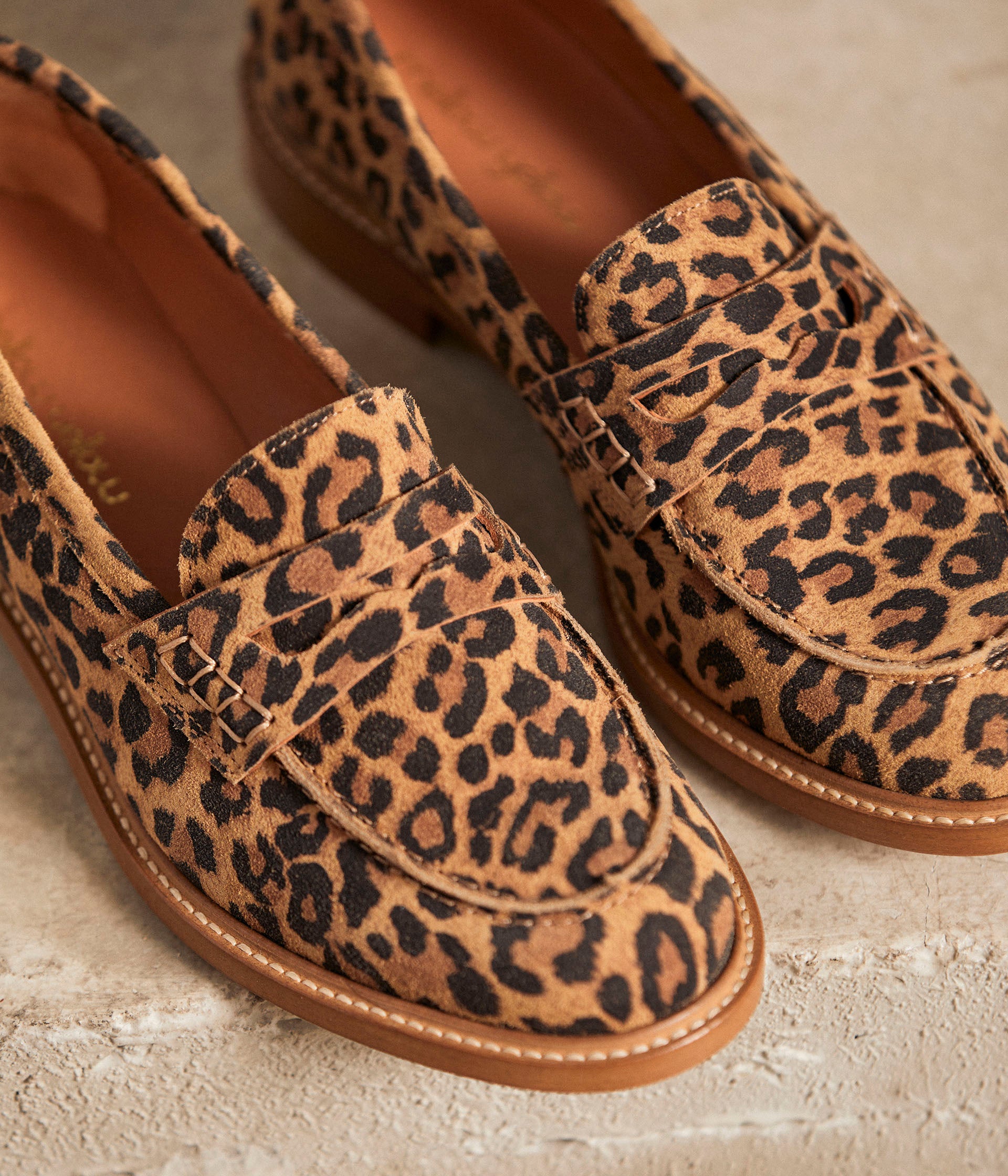 Mocassins motif léopard Angella