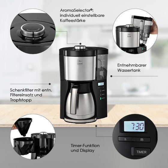 LOOK® Therm Timer|Filterkaffeemaschine Schwarz