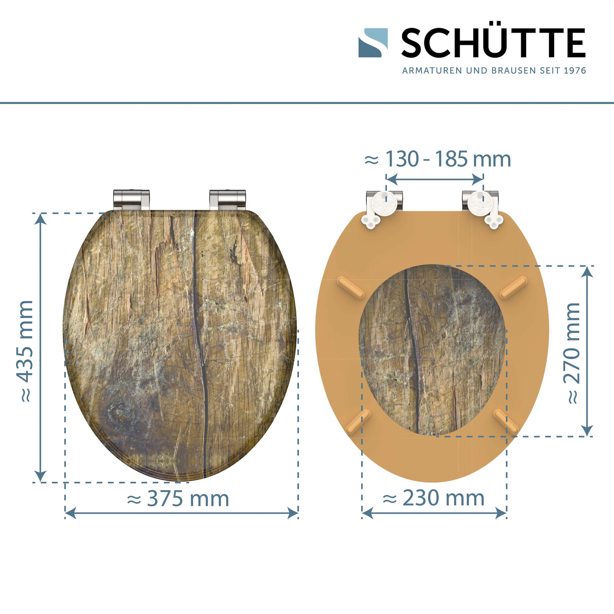 Schütte WC-Sitz »Solid Wood« mit Absenkautomatik und Holzkern, MDF