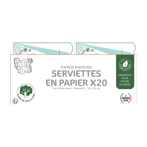 20 serviettes en papier Enterrement de vie de jeune fille et Baby Shower