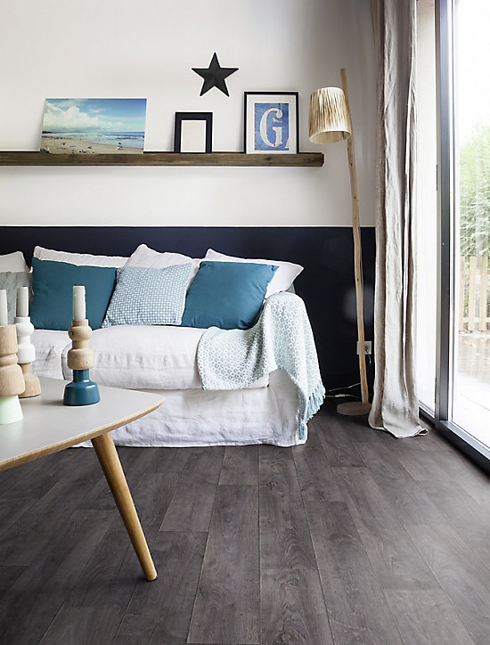 Revêtement sol PVC Funtex Factory gris anthracite 4 m (vendu au m²)