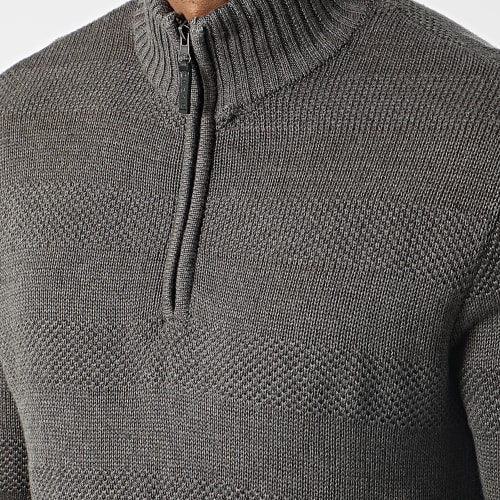 Pull Col Zippé 20711645 Gris