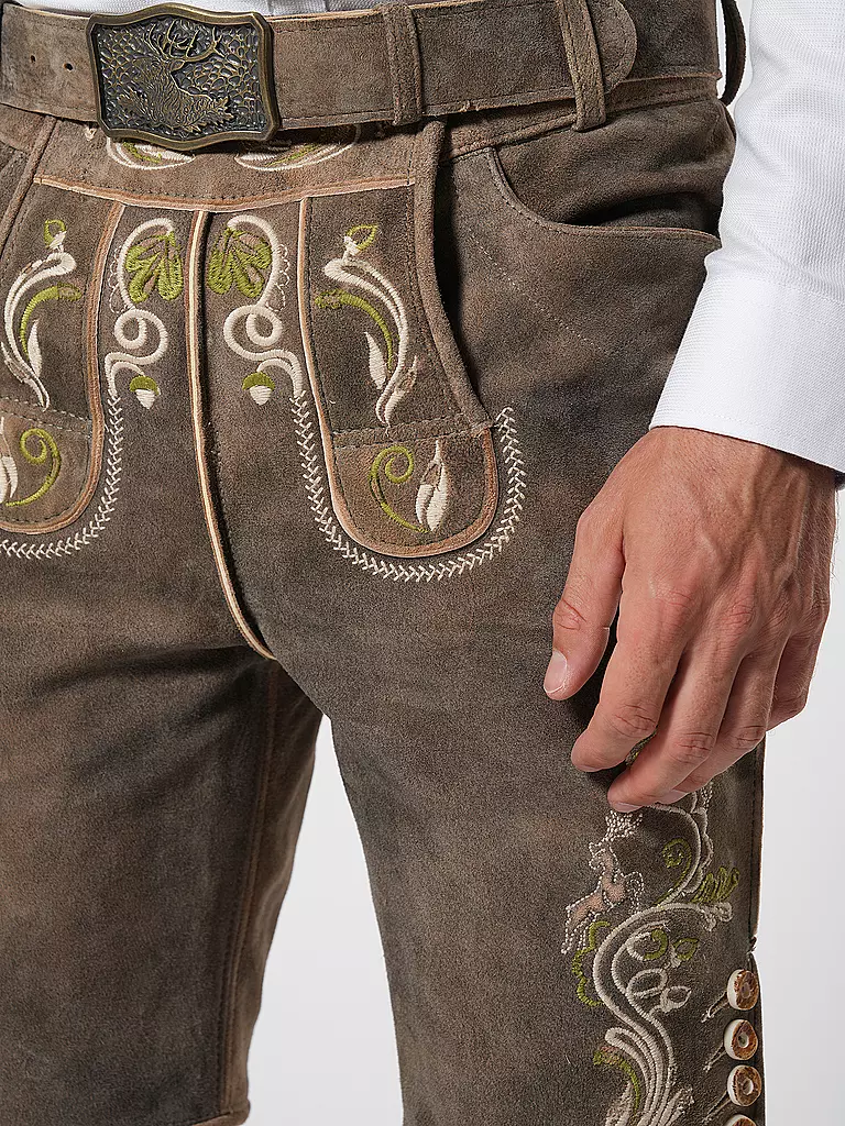 GWEIH & SILK Lederhose LIAM beige