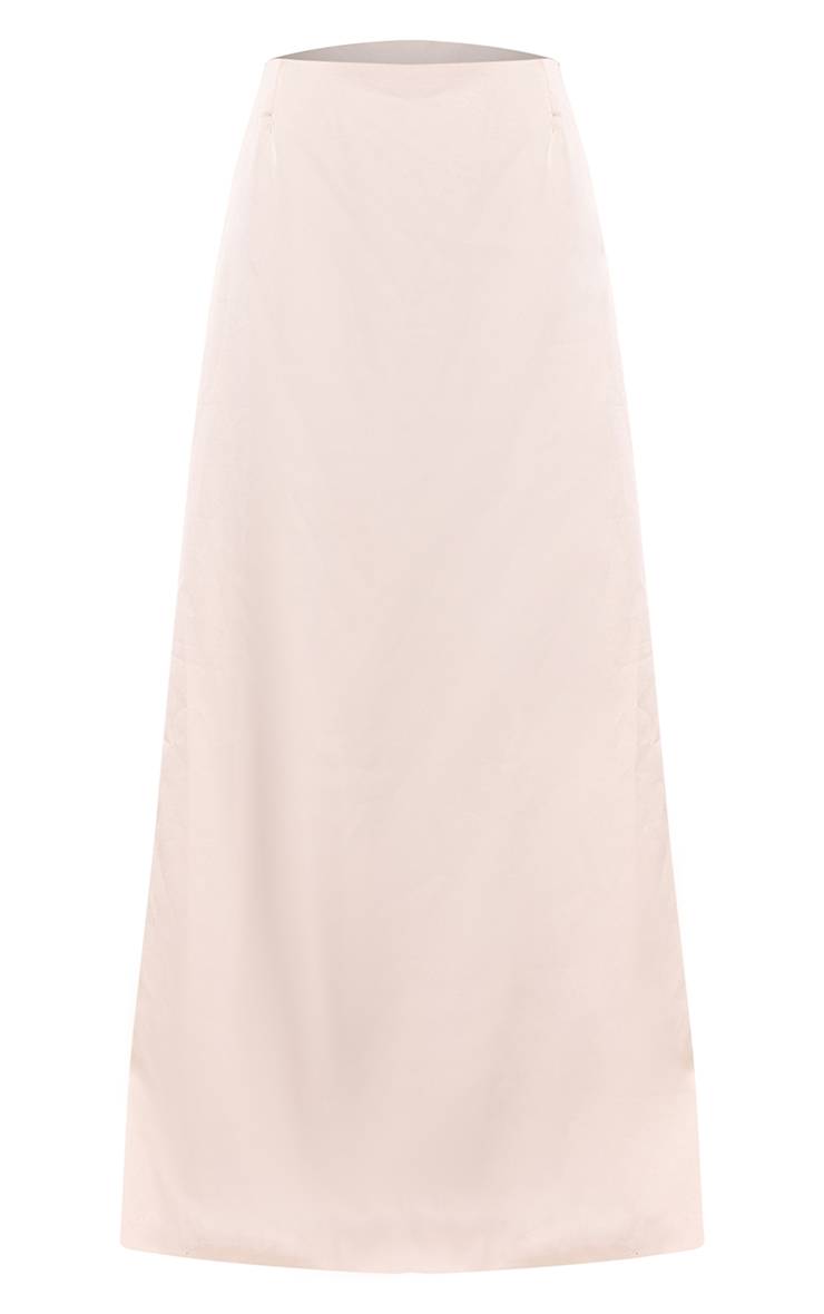Huître Ensemble Coordonné Jupe Longue En Satin Blanc