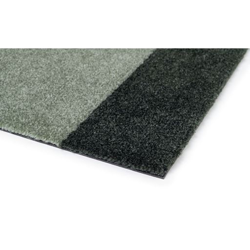 Tica Copenhagen Stripe Horisontal Gulvtæppe, Grøn/Støvet/Mørk Grøn, 90x200 cm