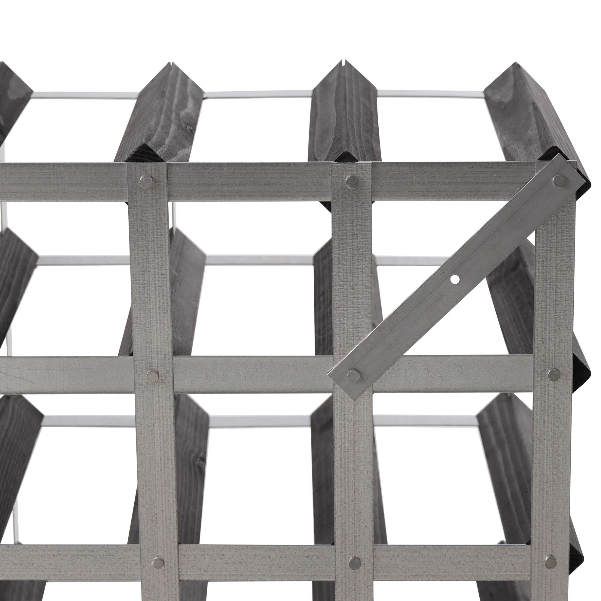 Traditional Wine Rack  Vinreol, 12 flasker - sort ask
