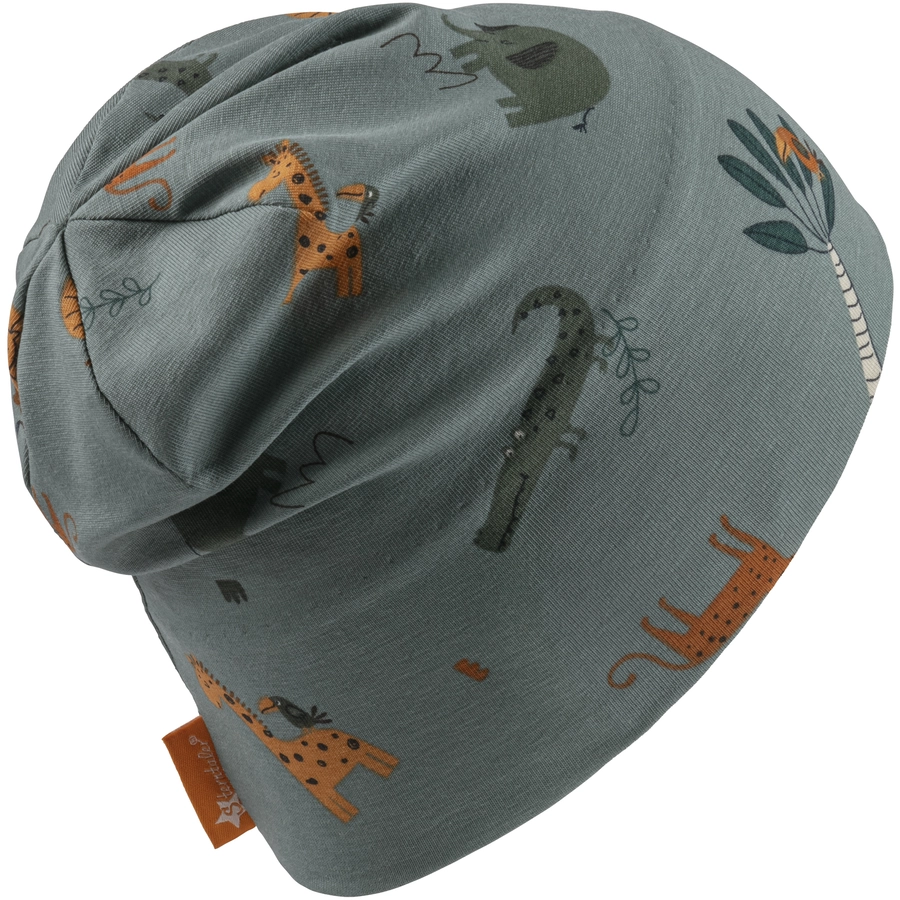 Sterntaler Slouch-Beanie Tiere mattgrün