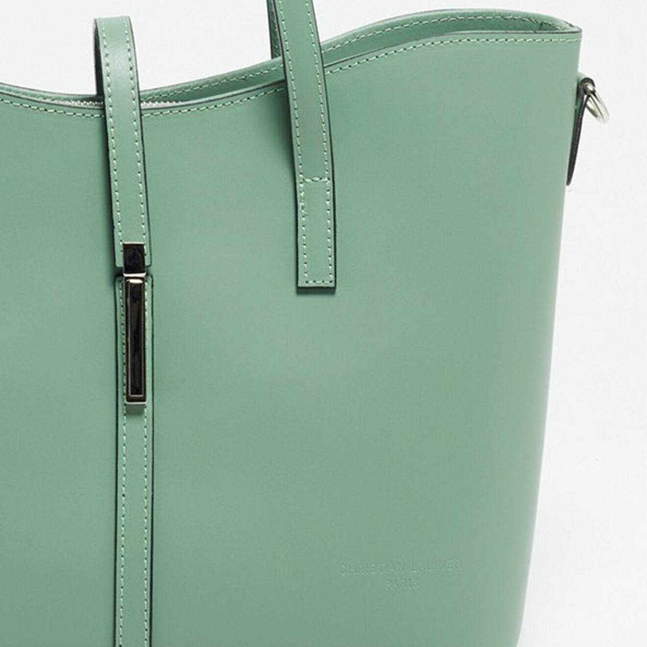 Christian Laurier Sac cabas en Cuir Cécile  menthe - 31x26.50x13.5 cm
