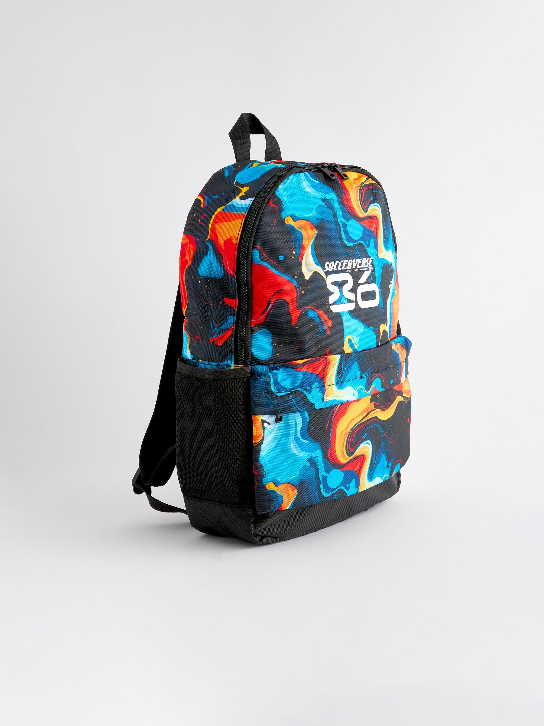 Oranje Glitch-print - Rugzak met print