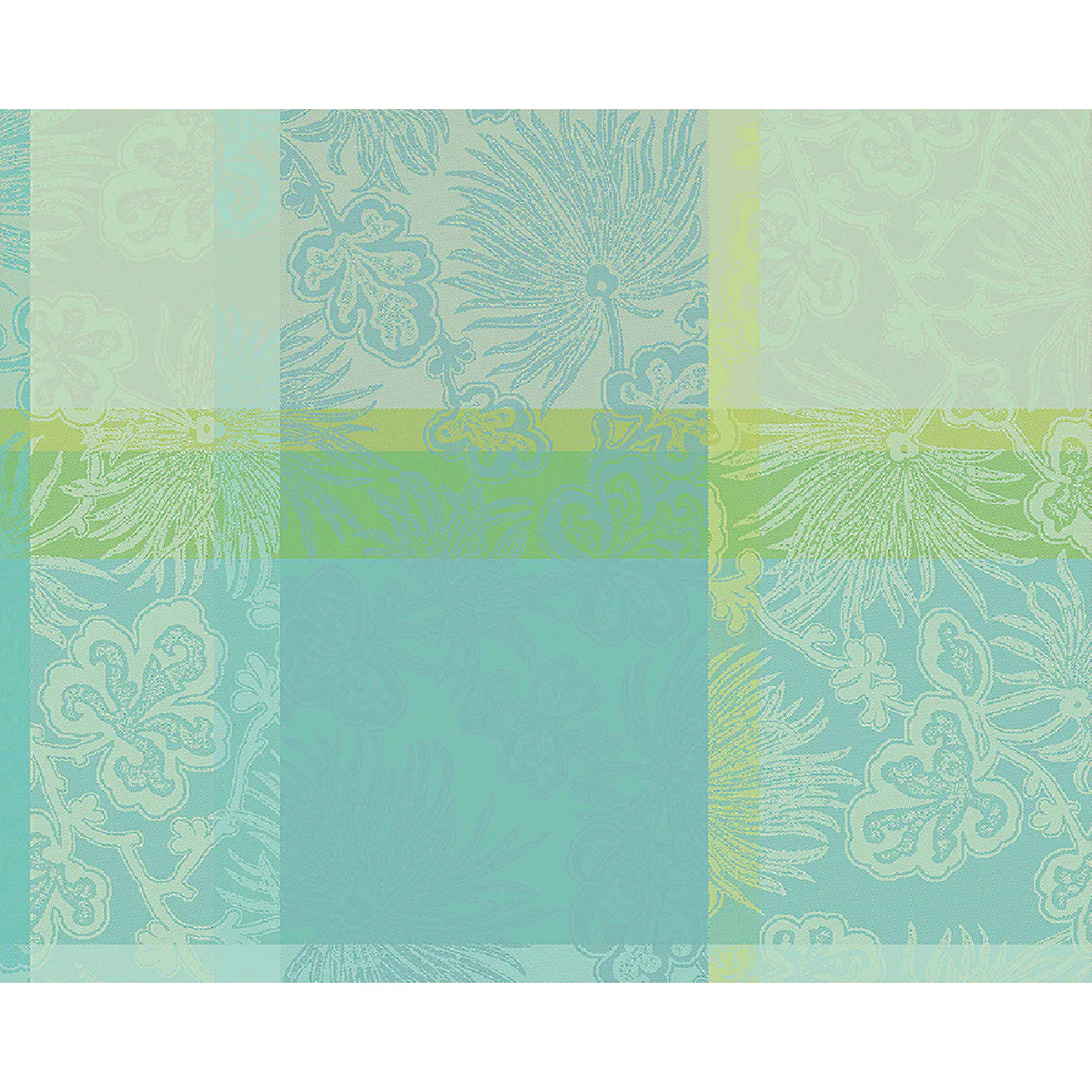 Set enduit imperméable pur coton vert 40X50 Garnier Thiebaut