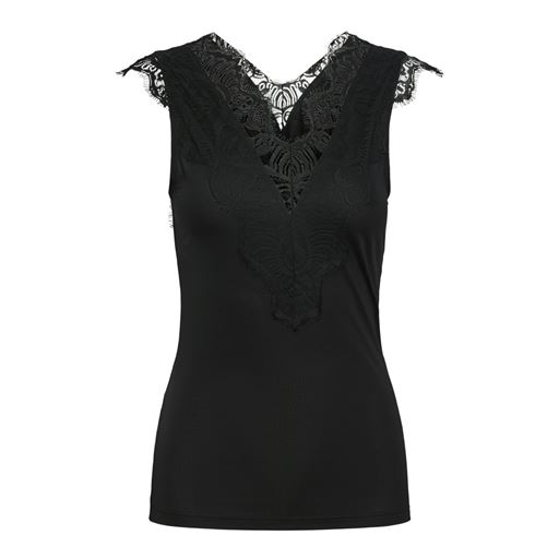 Pieces Ilu Top, Black, XL