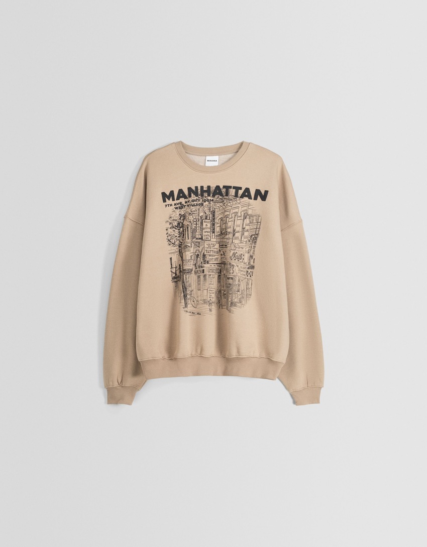 Moletom estampado oversized