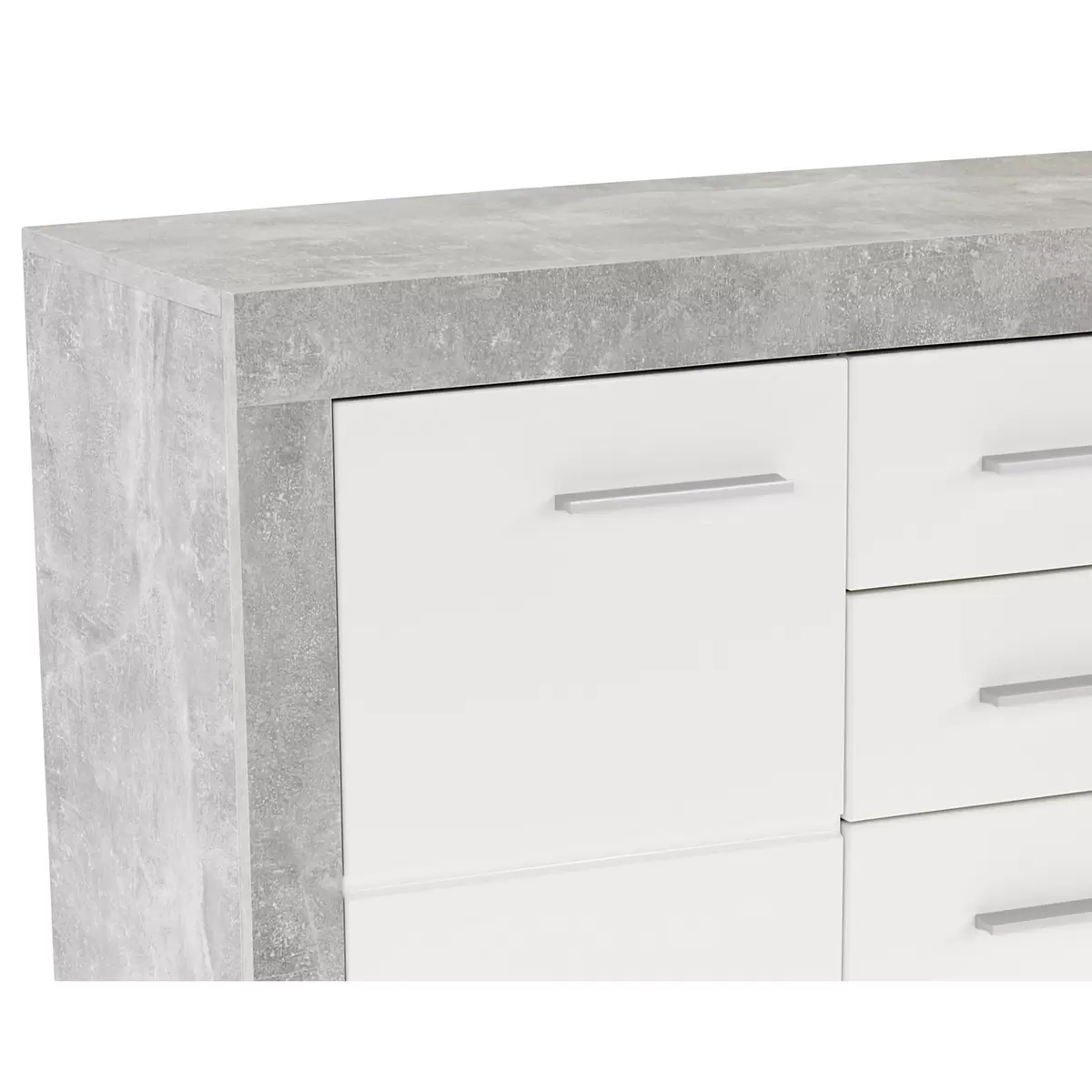 Sideboard Malta weiss,Betonoptik