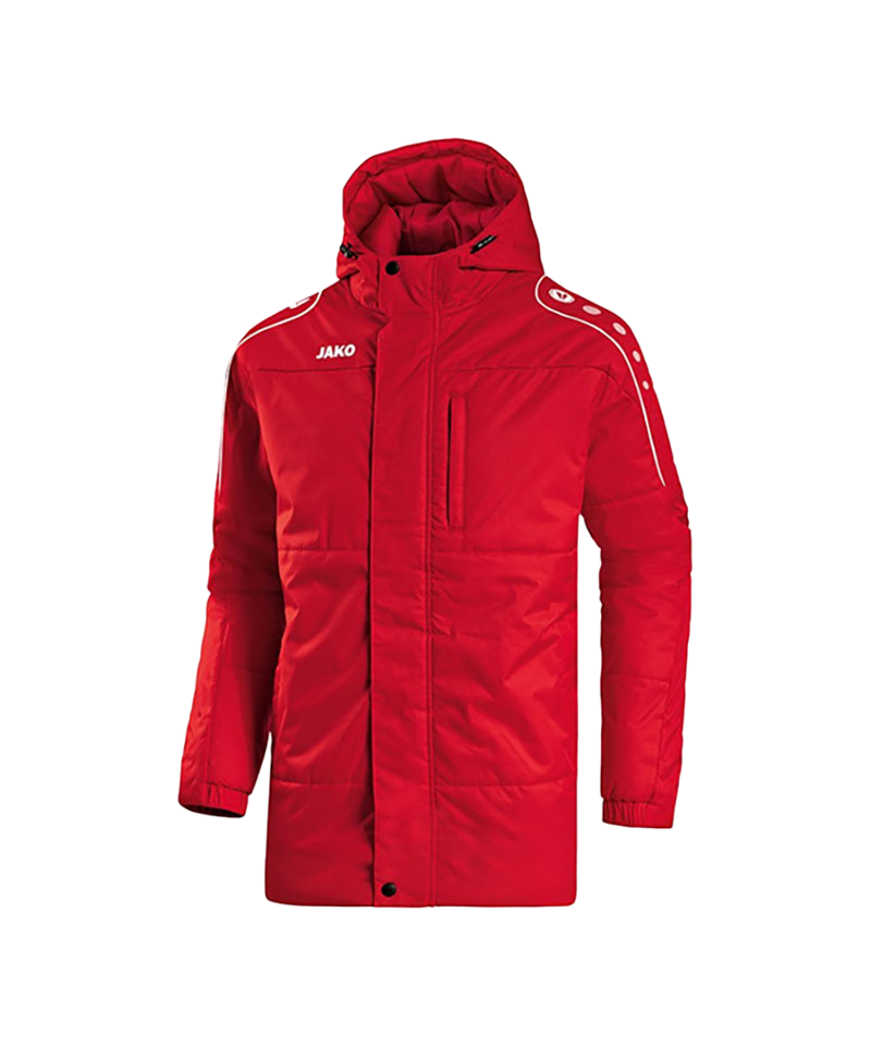 JAKO Active Coachjacke Rot Weiss F01