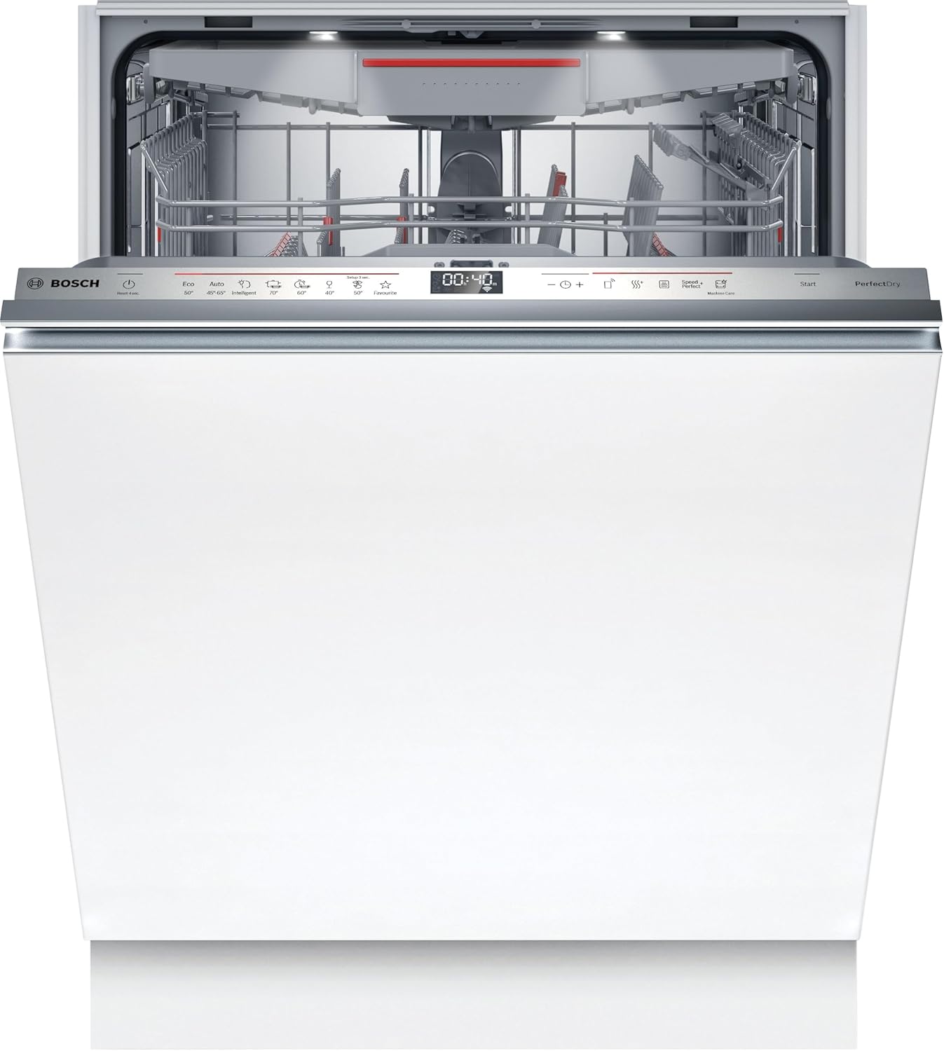 Bosch SBV6ZCX16E Serie 6 XXL-Geschirrspüler 60 cm, vollintegrierte Spülmaschine, Besteckschublade, Made in Germany, Extrem leise, Intelligent Programm, Max Flex Körbe, Rackmatic, Home Connect