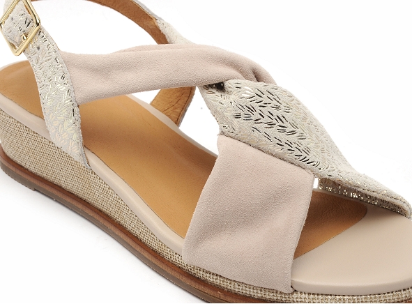 Fugitive nu pieds talons femme iser beige