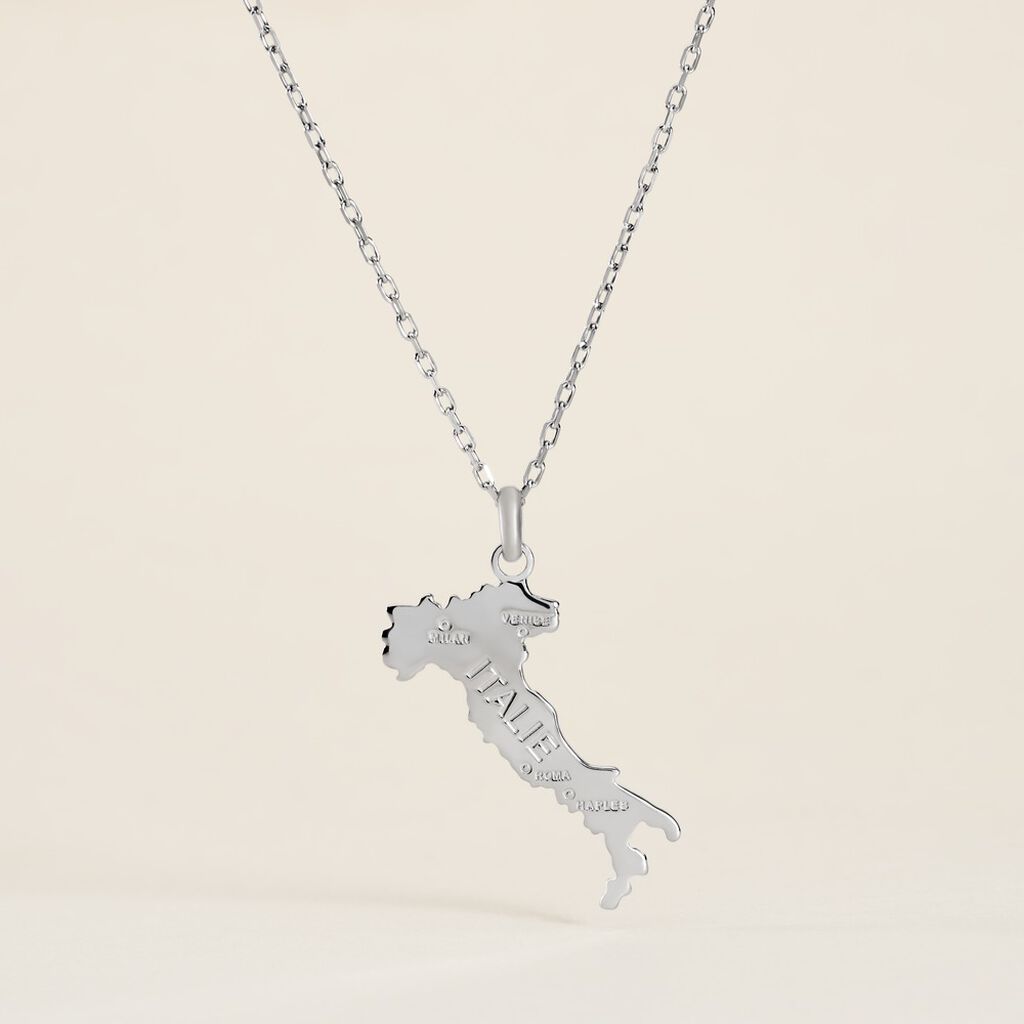 Pendentif Thea Argent Blanc