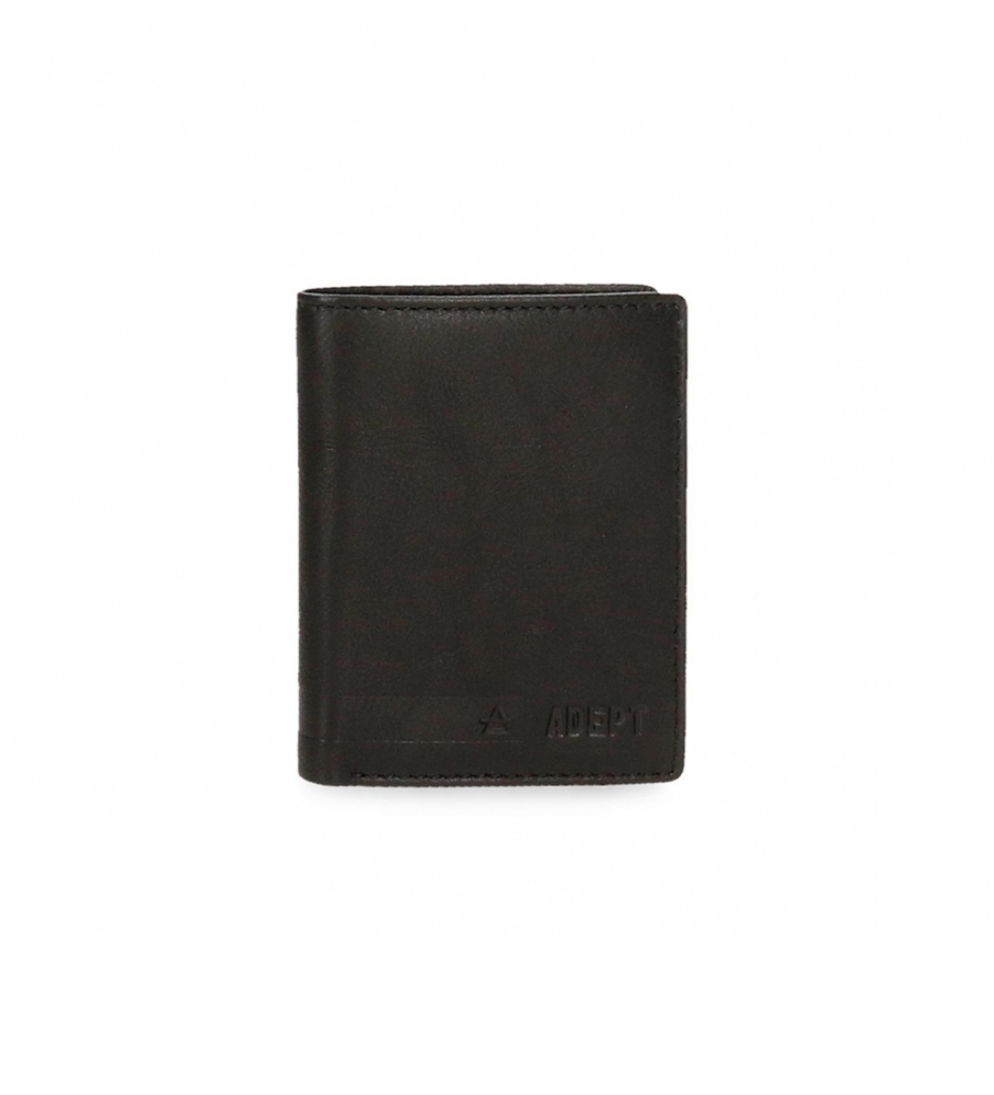 Bolsa Joumma Cartera Adept Alan vertical preta - 8,5 x 10,5 x 1 cm -
