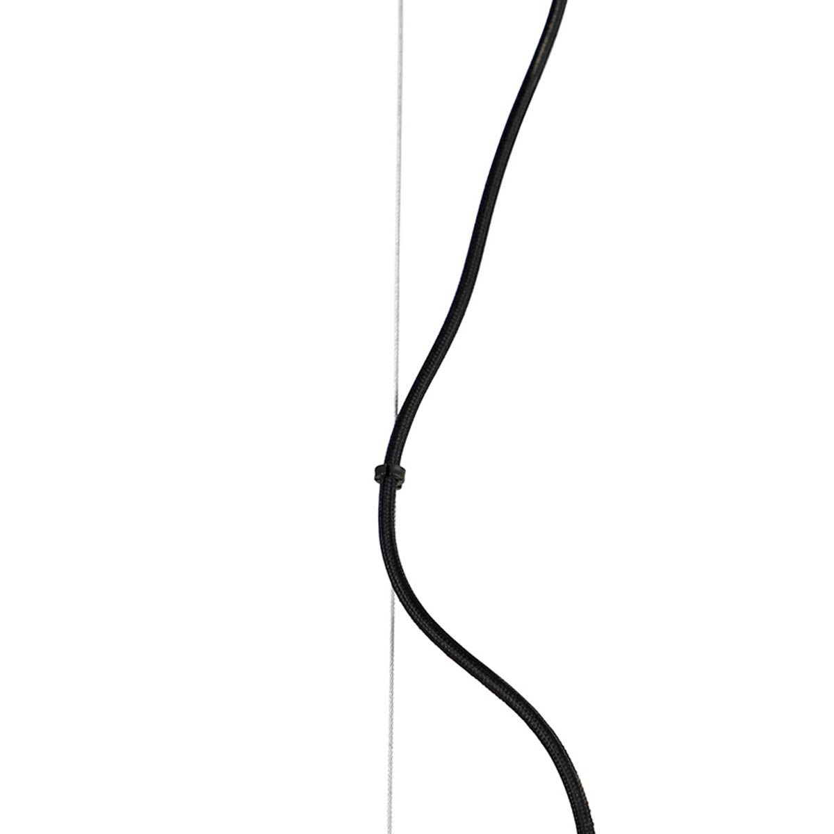 Smart hanglamp zwart met amber glas incl. 8 Wifi G9 - Uvas