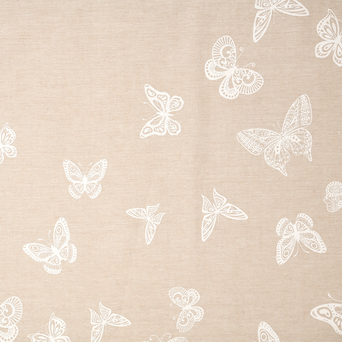 My Home Tischdecke mit Schmetterlingen beige