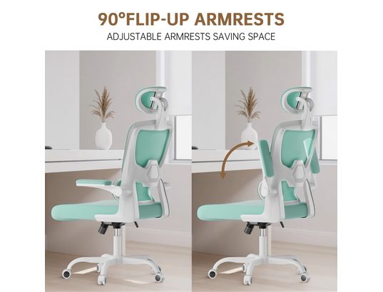RATTANTREE - Fauteuil de bureau Chaise d’ordinateur pivotante verte