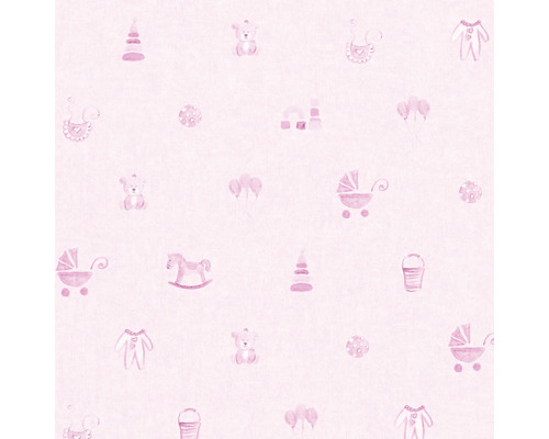 Vliesbehang 35854-1 Little Stars roze speelgoed
