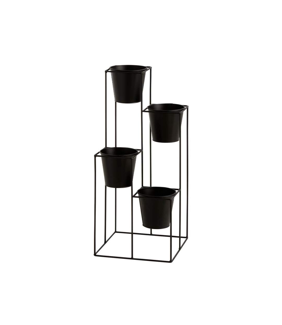 Paris Prix - Lot De 4 Cache-pots Sur Pied étagère 70cm Noir