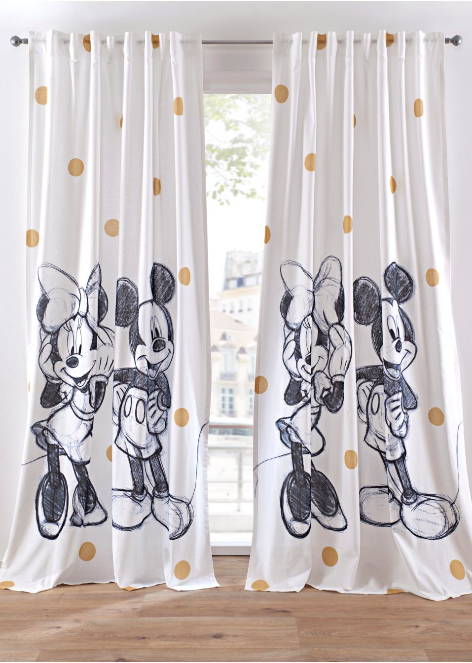 Panneau coton  Minnie and Mickey Mouse (1 pce.)