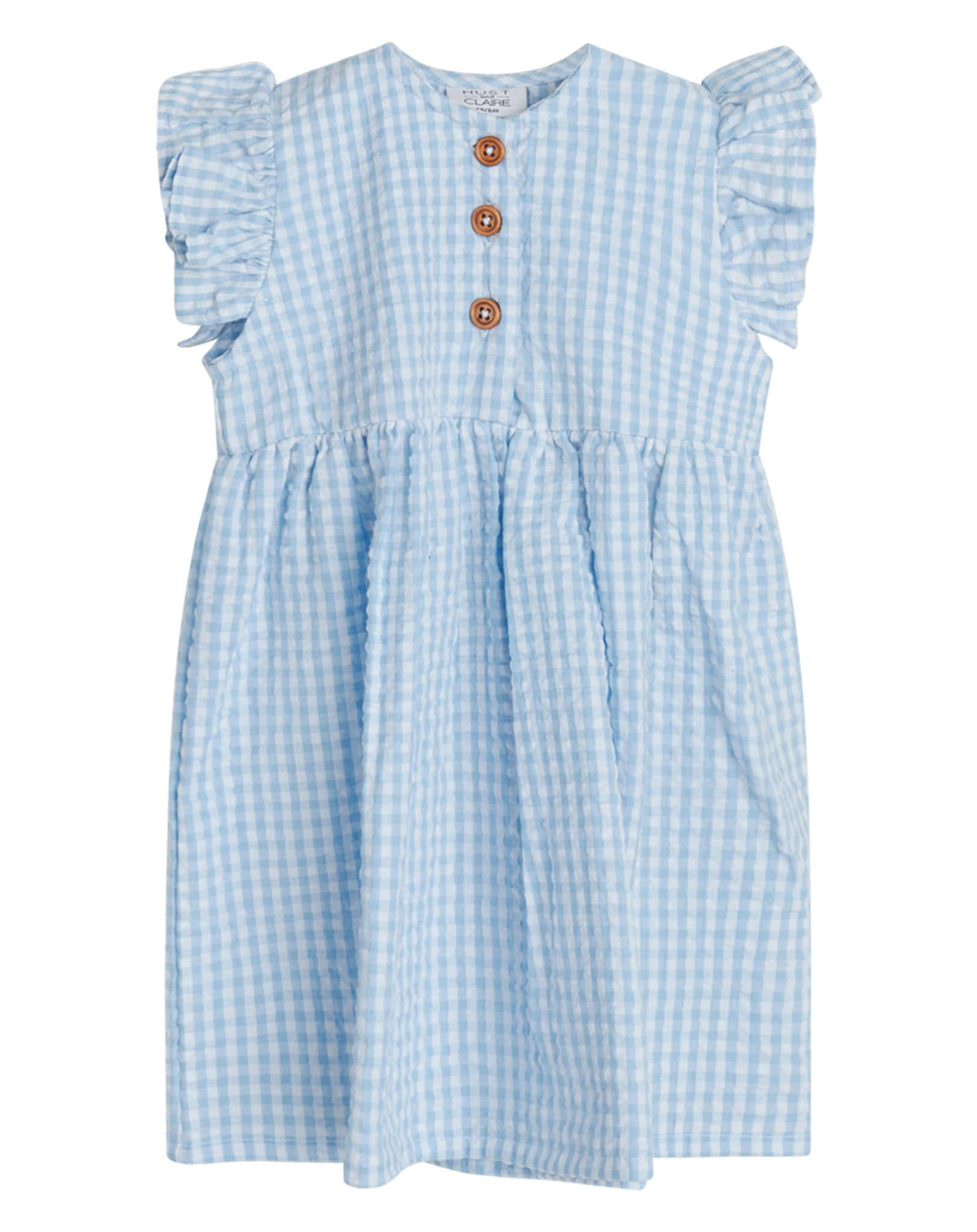Kleid KATTIE ohne Arm kariert in chambray
