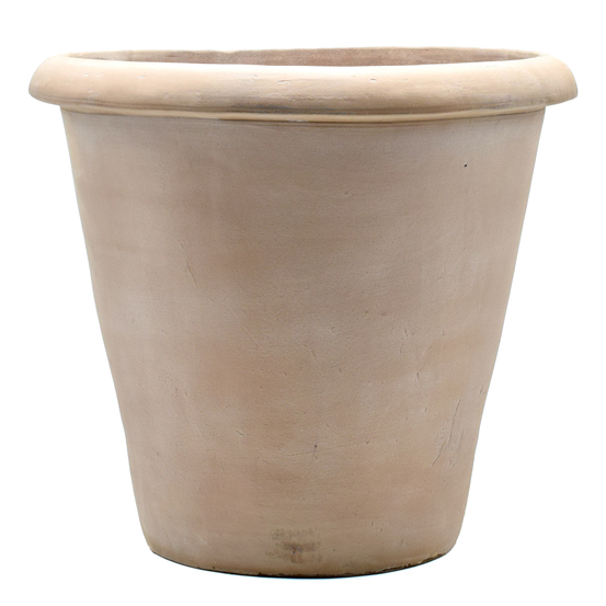 Pot terre cuite antique beige D55 H.52cm