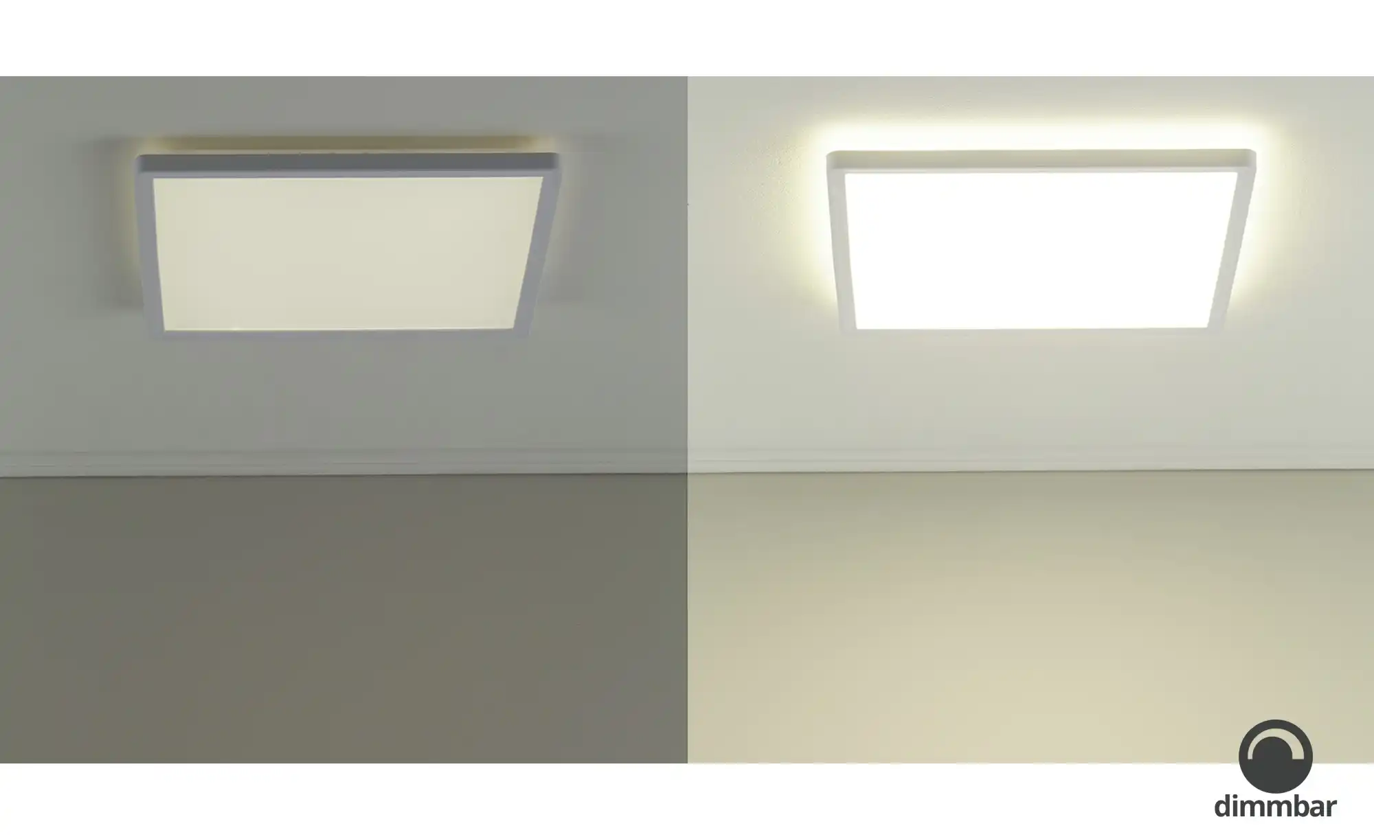 LED- Panel weiß eckig, mit Hintergrundbeleuchtung