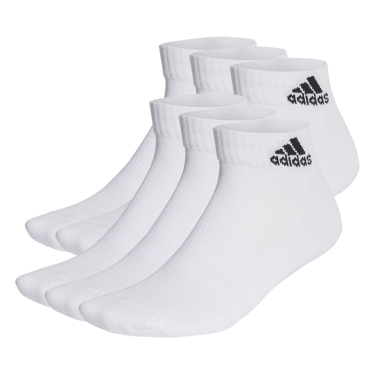 adidas Performance<br>Conjunto de 6 pares de meias acolchoadas para esportes