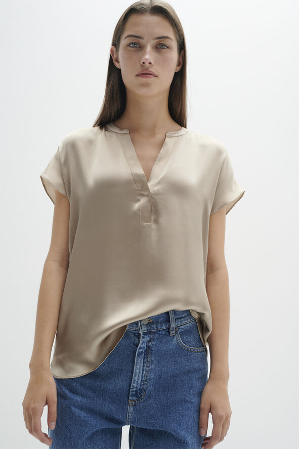 InWear LiraIW Leonore Top Premium - 100% Silk Cobblestone