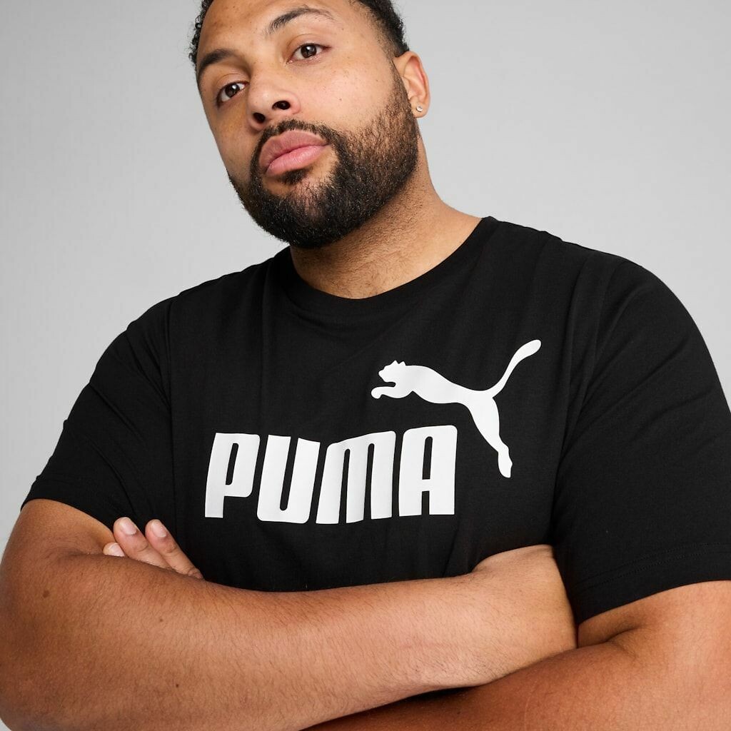 PUMA<br>Camiseta de manga curta com logotipo Essentiel grande