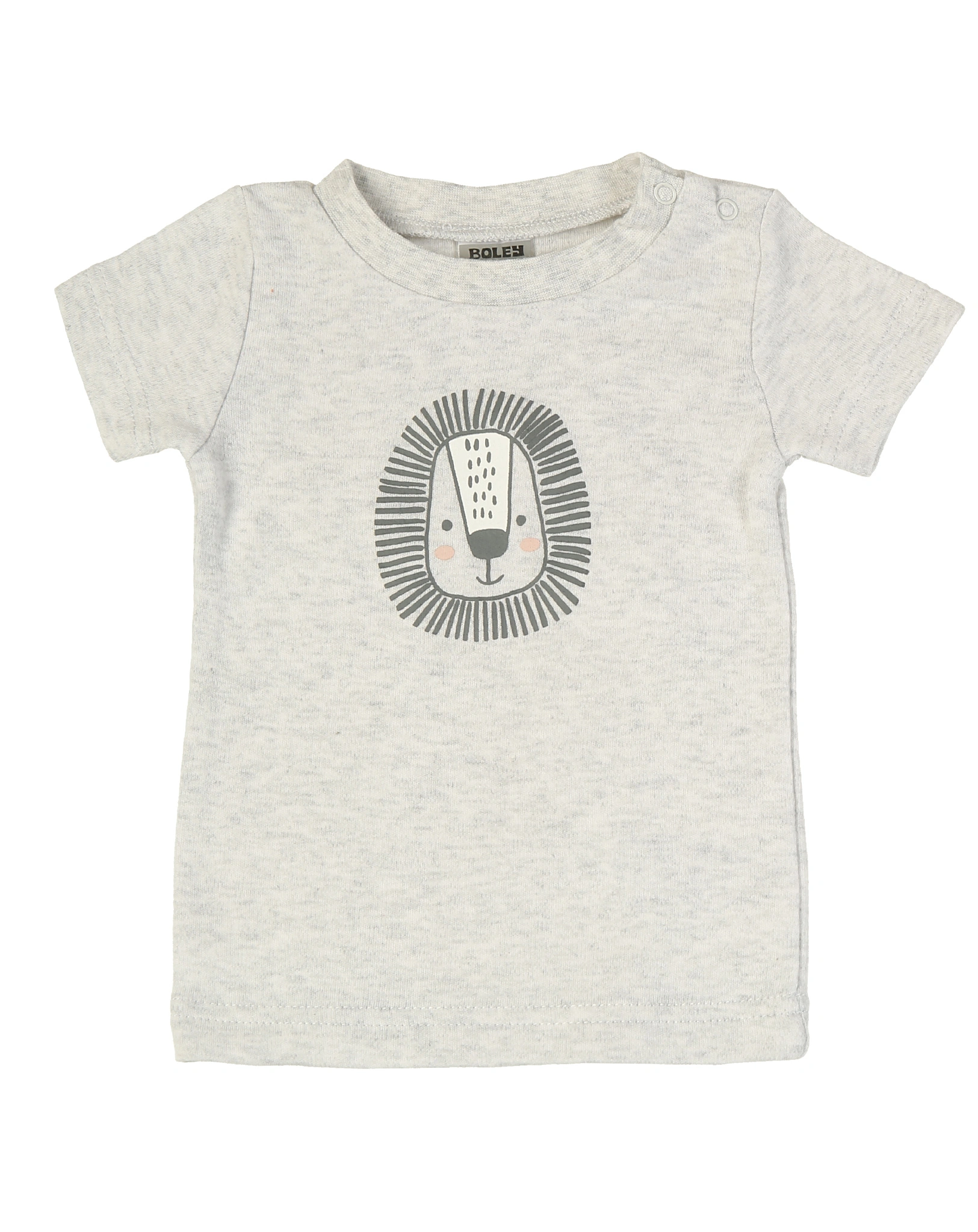 T-Shirt ZEBRA & LÖWE 2er-Pack in weiß/grau