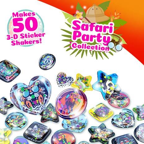 3D lav-selv klistermærker - Safari Party