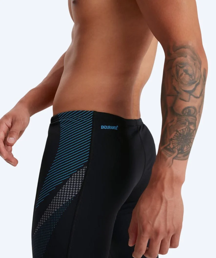 Speedo lange badebukser til mænd - Tech Panel Jammer - Sort/blå