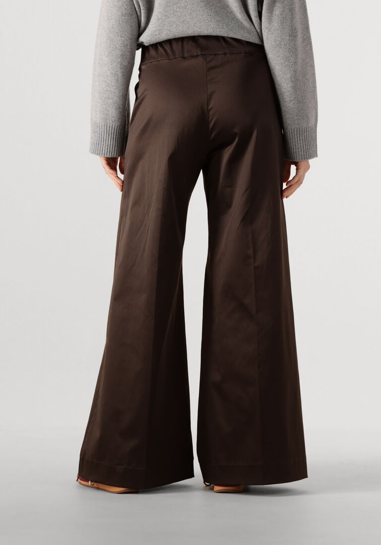 bruine sea me happy wijde broek super woody shiny cotton
