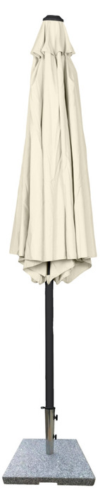 Parasol m/krank og tilt beige Ø300 x H247 cm - Sunlife