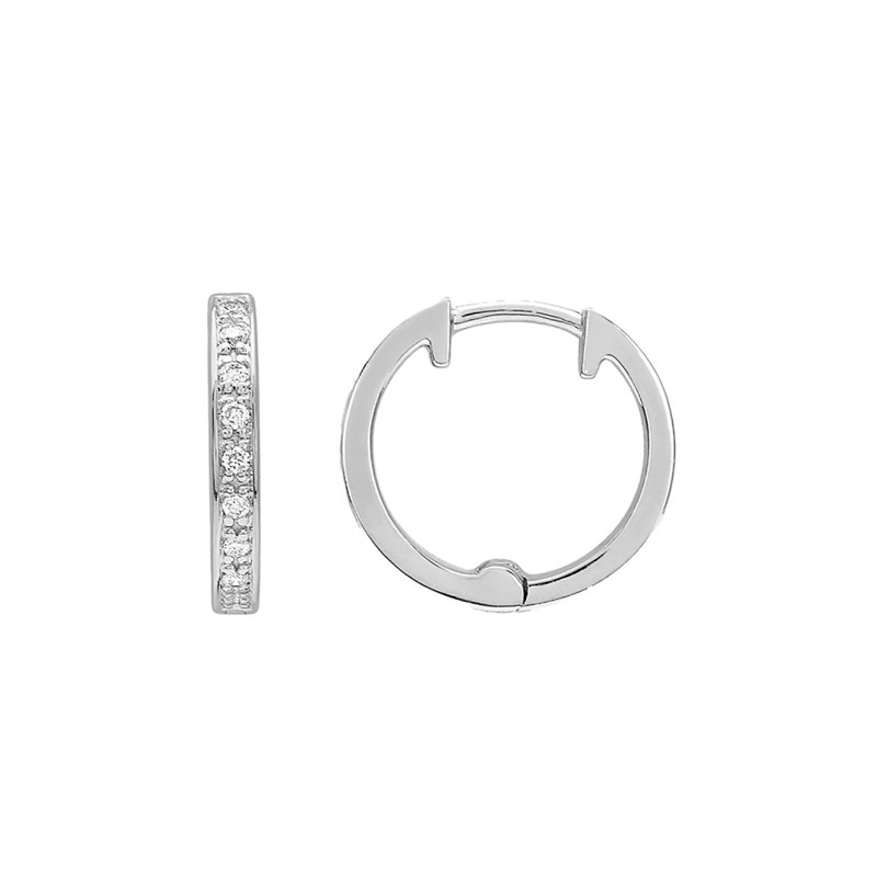 Créoles Femme - Or 18 Carats - Diamant 0,07 Carats