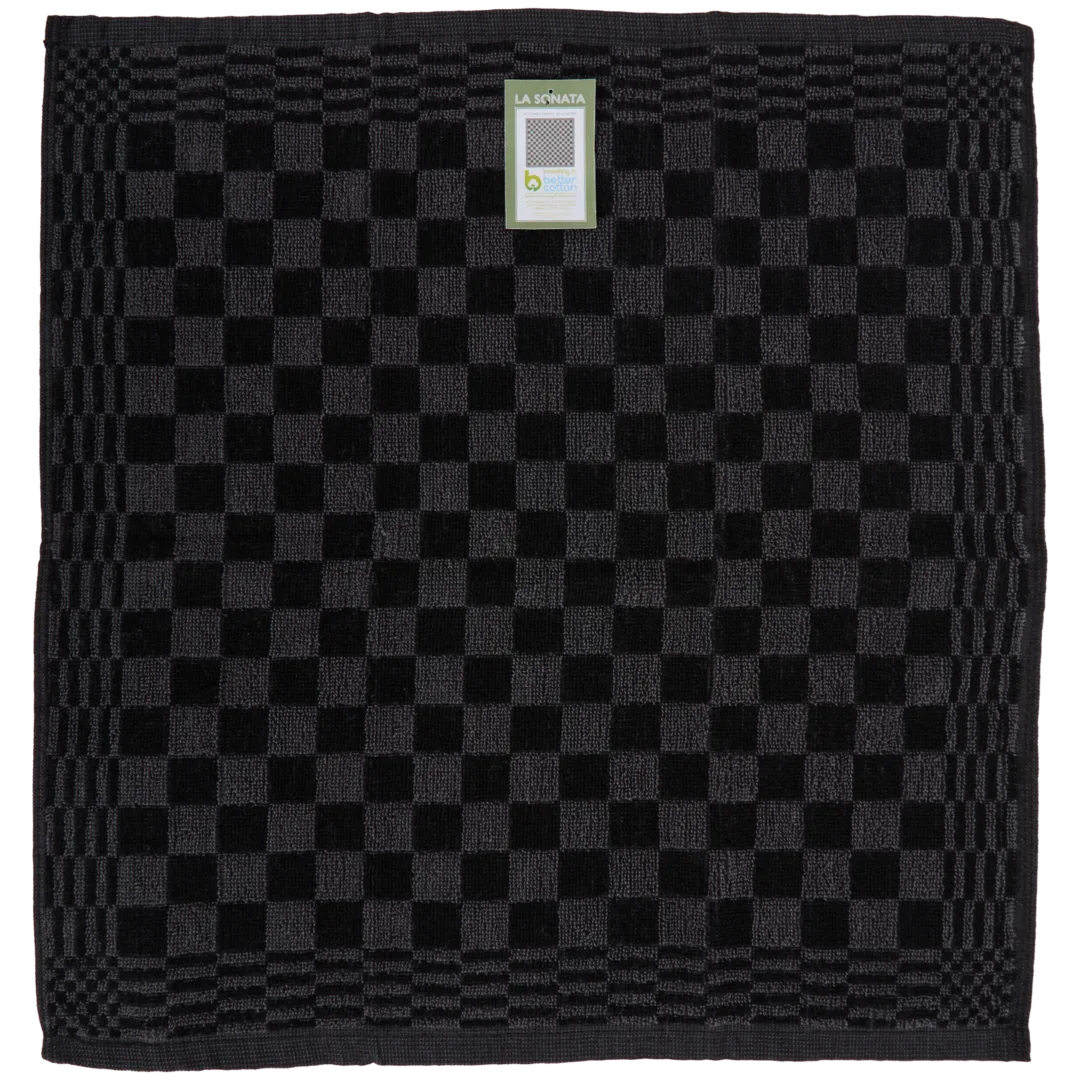 La Sonata keukenhanddoek Antraciet 50 x 50 cm