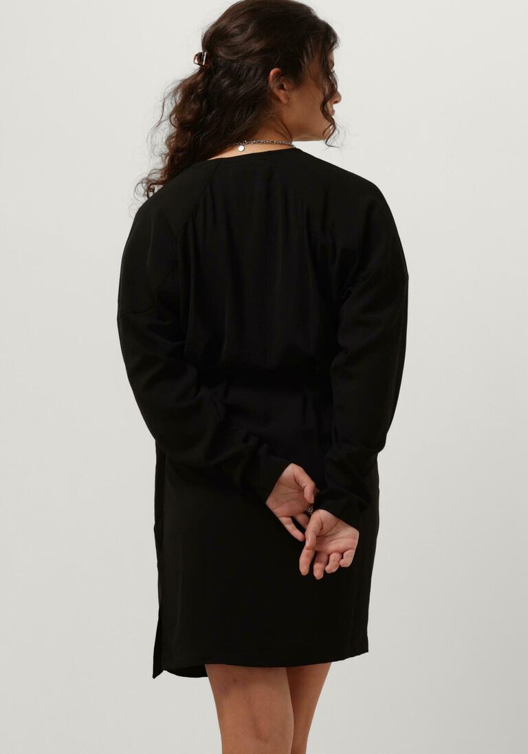 FREEBIRD zwarte freebird mini jurk wv-drape-2-pes-23-3