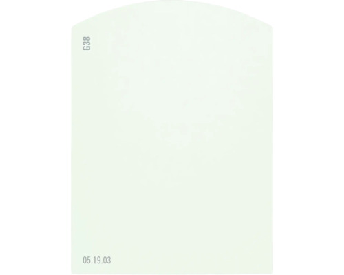 Kleurstaalkaart, kleurenkaart G38 Off-White, groene kleurenwereld, 9,5 x 7 cm