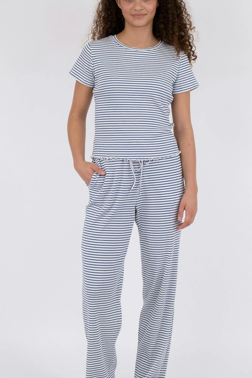 Neo Noir Geri Stripe Pants blue