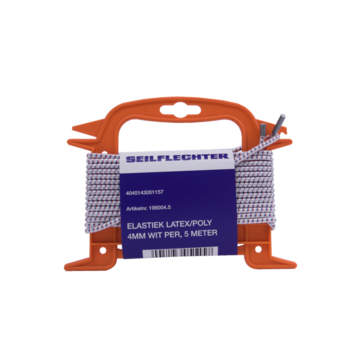 ELASTIEK LATEX/POLY 4MM WIT 5MTR