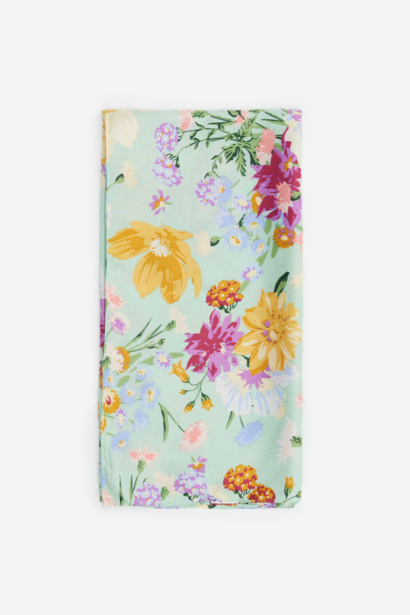 Lenço floral - Estampa azul