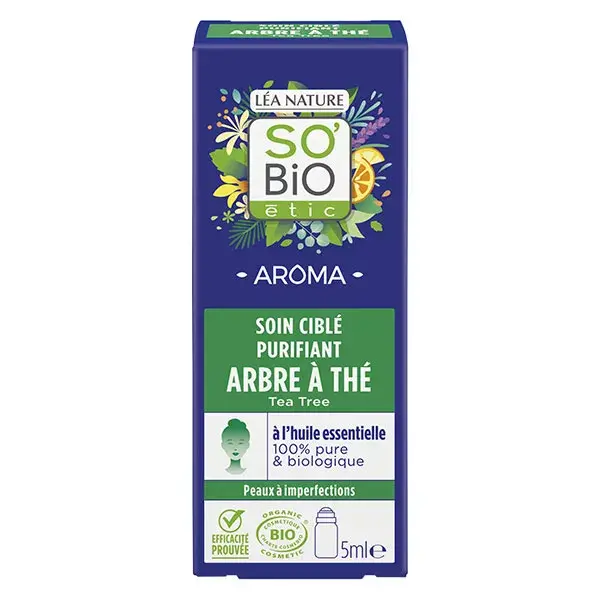 So'Bio Étic Aroma Soin Ciblé Purifiant Arbre à Thé Roll-On Bio 5ml